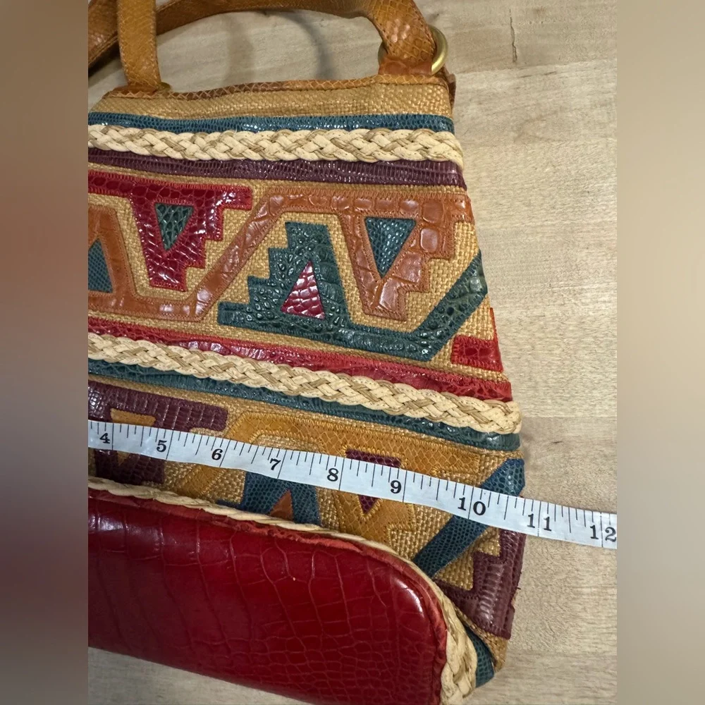 Sharif vintage leather southwest boho bucket Bag purse